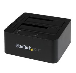 StarTech.com Dock pour Disque Dur à 2 baies USB 3.0 / eSATA vers SATA, Dock pour Disque Dur USB, Station d'Accueil pour SSD/HDD Externe 2,5/3,5" SATA I/II/III,Docking Station pour Disque Dur Chargement par le Haut