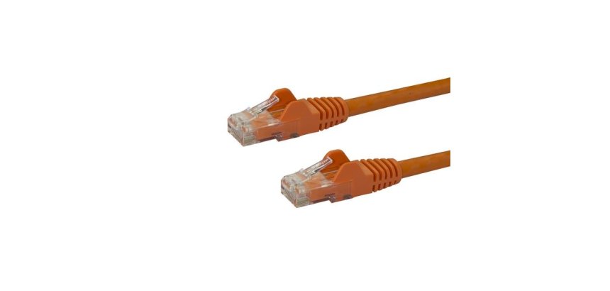 StarTech.com Câble réseau Cat6 UTP sans crochet de 7 m - Cordon Ethernet RJ45 anti-accroc - M/M - Orange