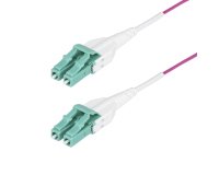 StarTech.com Câble Fibre Optique Multimode OM4 LC vers LC (UPC) de 2m, Erika Violet, 50/125 µm, 40G/100G, LOMMF/VCSEL, Cordon de Raccordement Fibre Optique Uniboot, Certifié OFNR Riser