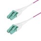 StarTech.com Câble Fibre Optique Multimode OM4 LC vers LC (UPC) de 1m, Erika Violet, 50/125 µm, 40G/100G, LOMMF/VCSEL, Cordon de Raccordement Fibre Optique Uniboot, Certifié OFNR Riser