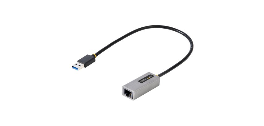 StarTech.com USB 3.0 to Gigabit Ethernet Network Adapter, 10/100/1000 Mbps, USB to RJ45, USB 3.0 to LAN Adapter, USB 3.0 Ethernet Adapter (GbE), 11in Attached Cable, Driverless Install