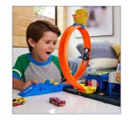 Hot Wheels City Super Police Station Playset with 1:64 Scale Police Toy Car & Adjustable Track Loop