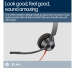 HP Poly Blackwire 3310 Monaural Microsoft Teams Certified USB-C Headset +USB-C/A Adapter