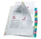 Esselte Busta Index a perforazione - 12 tasti - f.to A4 - PPL lucido