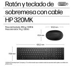 HP Teclado y ratón con cables Desktop 320MK
