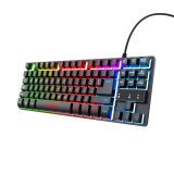 Trust GXT 833 Thado TKL clavier Jouer USB QWERTY Français Noir