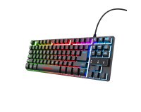 Trust GXT 833 Thado TKL clavier Gaming USB AZERTY Français Noir