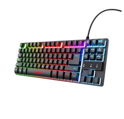 Trust GXT 833 Thado TKL clavier Gaming USB AZERTY Français Noir