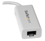 StarTech.com Adaptateur USB-C vers Gigabit Ethernet - Blanc - Compatible Thunderbolt 3 - Windows et Mac - Convertisseur Réseau LAN RJ45