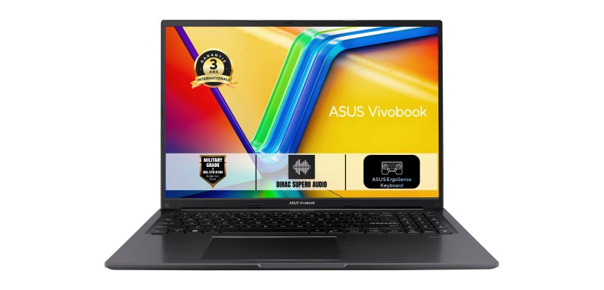 ASUS Vivobook 16 X1605VA-DICSH2702W Intel Core 9 270H Ordinateur portable 40,6 cm (16") WUXGA 16 Go DDR5-SDRAM 512 Go SSD Wi-Fi 6 (802.11ax) Windows 11 Home Noir
