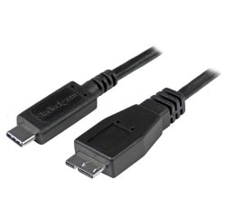 StarTech.com 1.6ft (50cm) USB-C to Micro USB-B Cable, USB 10Gbps, Data Cord, 3A, USB C to Micro-B Data Transfer Cable