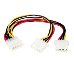 StarTech.com Câble Répartiteur en Y Molex - 1x LP4 Mâle 2x LP4 Femelle - 23 cm