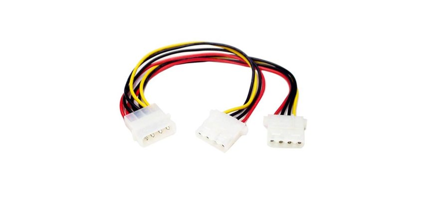 StarTech.com Câble Répartiteur en Y Molex - 1x LP4 Mâle 2x LP4 Femelle - 23 cm