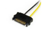 StarTech.com Câble adaptateur d'alimentation pour carte vidéo - 2x SATA vers PCIe 6 broches - 15 cm