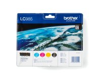 Brother LC-985 / LC985VALBP Pack Cartucho original negro + tricolor de capacidad estándar