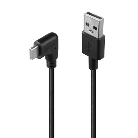 Lindy 32001 câble USB USB 2.0 1 m USB A USB C Noir