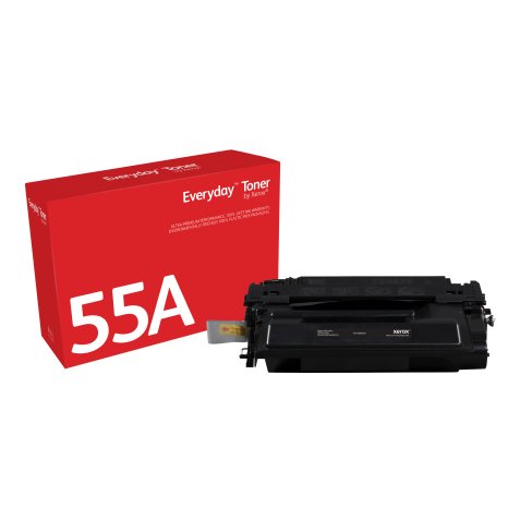 Everyday El tóner ™ Negro de Xerox es compatible con HP 55A (CE255A/ CRG-324), Capacidad estándar