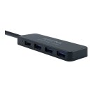 AISENS Hub USB 3.0, Tipo A/M - 4 x Tipo A/H, Negro, 30 cm