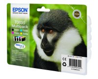 Epson T0895 (C13T08954010) Pack Cartucho original negro + tricolor de capacidad estándar