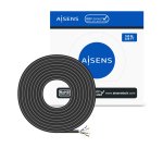 AISENS Cable de Red Exterior Impermeable RJ45 Cat.6 FTP Rigido AWG24, Negro, 100M