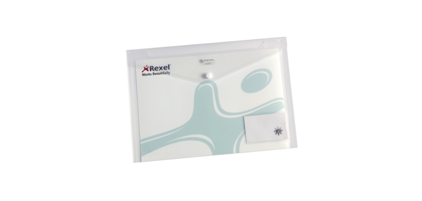 Rexel Buste con bottone A4 Ice portabigli da visita