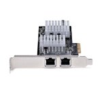 StarTech.com Carte Adaptateur Réseau PCIe 10GbE à 2 Ports - Carte Ethernet PCI Express pour PC/Serveur - Carte Réseau PCIe à Six Vitesses Prise en Charge des Trames Jumbo - NIC/LAN, 10GBASE-T et NBASE-T