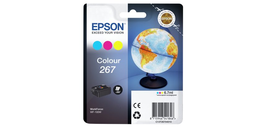 Epson 267 (C13T26704010) Cartucho original tricolor de capacidad estándar (200 páginas)