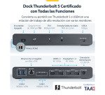 StarTech.com 206UE-TB5USB4DOCK base para portátil y replicador de puertos Alámbrico Thunderbolt 5 Negro, Gris