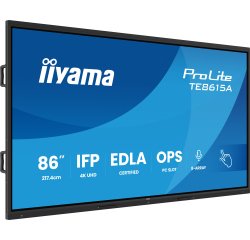 iiyama TE8615A-B2AG Écran d'affichage dynamique En forme de kiosk 2,17 m (85.6") Wifi 550 cd/m² 4K Ultra HD Noir Écran tactile Intégré dans le processeur Android 24/7
