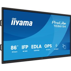 iiyama TE8615A-B1AG Écran d'affichage dynamique Écran plat interactif 2,18 m (86") Wifi 550 cd/m² 4K Ultra HD Noir Écran tactile Intégré dans le processeur Android