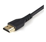 StarTech.com Câble HDMI Mince de 2m avec Vis de Verrouillage - 4K 60Hz HDR - Câble pour Moniteur HDMI 2.0 Haute Vitesse avec Connecteur à Vis de Verrouillage pour une Connexion Sécurisée - Câble HDMI Mince avec Ethernet - M/M