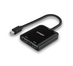 Lindy 38432 hub de interfaz Mini DisplayPort 21600 Mbit/s Negro