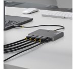 StarTech.com QUAD-USB-HDMI-ADAPT station d'accueil Avec fil USB 3.2 Gen 1 (3.1 Gen 1) Type-C Gris