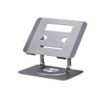 StarTech.com Support Rotatif pour PC Portable, Base Pivotante à 360&deg;, Support Rotatif pour Bureau, Hauteur et Inclinaison Réglables, Poids Max 5kg, Construction en Aluminium, Design Portable