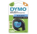 DYMO LetraTag etichette originali in plastica | rotolo da 12 mm x 4 m | stampa nera su blu | LT etichette autoadesive per etichettatrice LetraTag | 1 pezzo