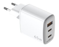 Celly UPTC1USB2USBC65 cargador de dispositivo móvil Smartphone, Tableta, Teléfono Blanco USB Interior