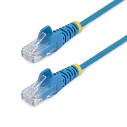 StarTech.com Cable Cat6 de 50cm - Delgado - con Conectores RJ45 sin Enganches - Azul