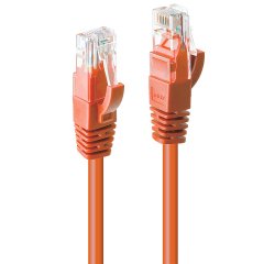 Lindy Câble réseau Orange Cat.6 U/UTP, 0.3m
