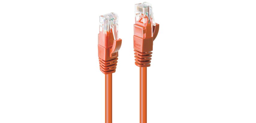 Lindy Câble réseau Orange Cat.6 U/UTP, 0.3m