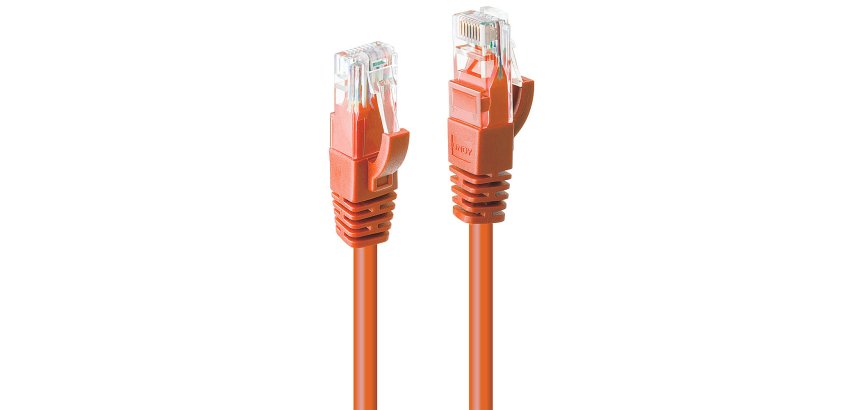 Lindy Câble réseau Orange Cat.6 U/UTP, 0.3m