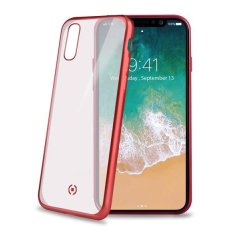 Celly Laser Matt custodia per cellulare 14,7 cm (5.8") Cover Rosso, Trasparente