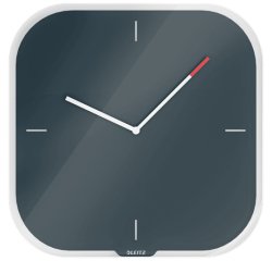 Pendule leitz cosy horloge mural analogique coloris gris