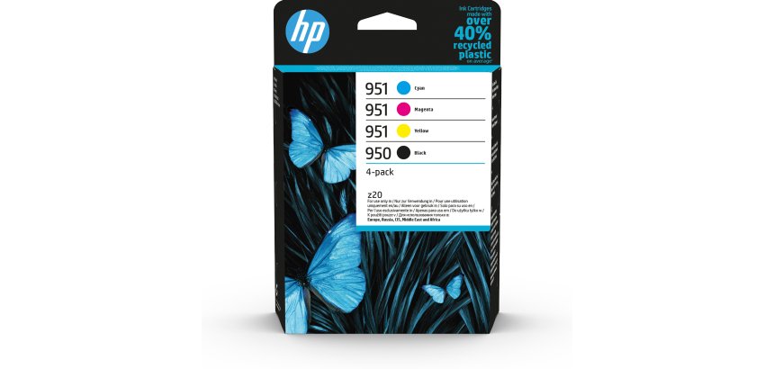 HP 950 Pack de 4 cartouches d'encre noire/ 951 Pack de 4 cartouches d'encre cyan/magenta/jaune authentiques