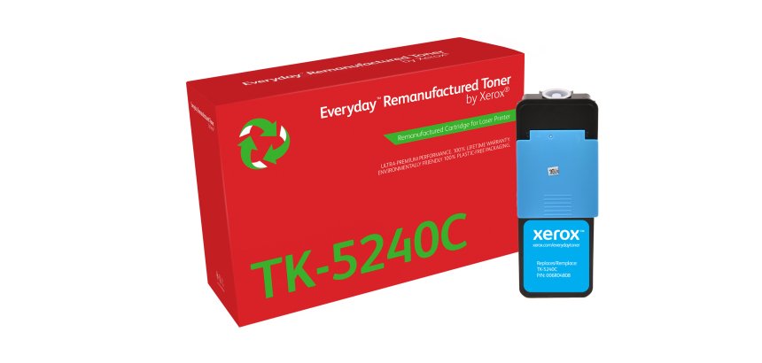 Everyday™ Cyan Remanufactured Toner by Xerox compatible with Kyocera TK-5240C, Standard capacity