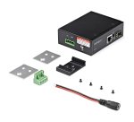 StarTech.com Conversor de Medios Ethernet Industrial PoE+ de Fibra a Ethernet de 60W - Convertidor SFP a RJ45 de Fibra IP30 (IMC1GSFP60W)