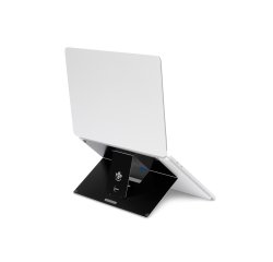 R-Go Tools Support pour ordinateur portable R-Go Riser Attachable, réglable, intégré à votre ordinateur portable, aluminium, noir