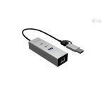 i-tec USB-C/USB-A Metal HUB 3 (2x USB-C, 1x USB-A) Port + 2.5GLAN