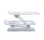 StarTech.com Laptop Stand for Desk, Ergonomic Laptop Stand Adjustable Height, Aluminum, Portable, Supports up to 22lb (10kg), Foldable Laptop Holder for Desk - Angled Notebook Computer Riser/Lift