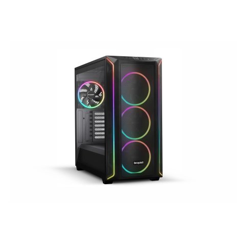 be quiet! Shadow Base 800 Noir | Boîtier PC ARGB vitré, Mini ITX / Micro ATX / ATX / E-ATX, 4 ventilateurs Light Wings PWM 140 mm