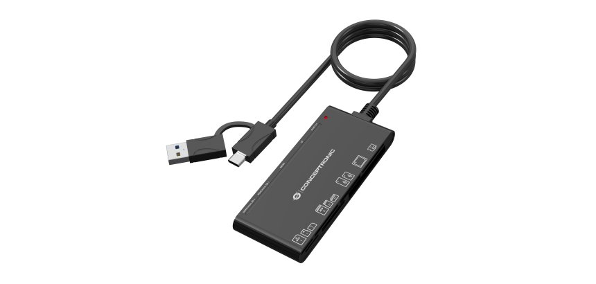 Conceptronic BIAN10B 7-in-1 Card Reader USB 3.0, SD x 2, MicroSD x 2, MS, CF, xD